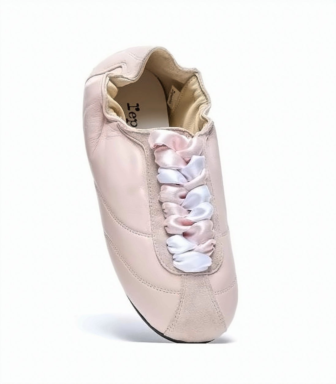 Lambskin Leather Sneakers with Ruched Satin Laces