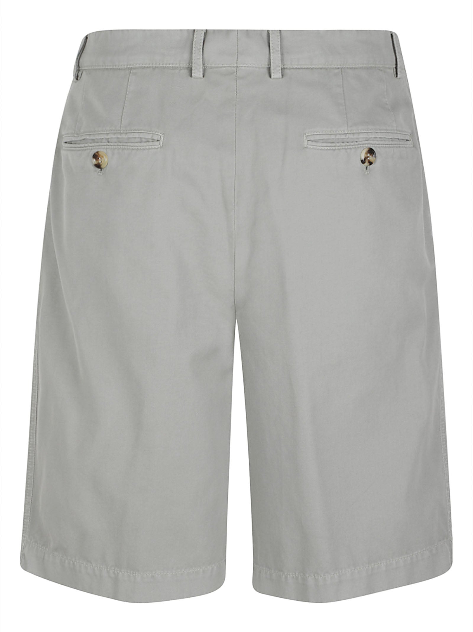Tailored Grey Shorts with Flat Front