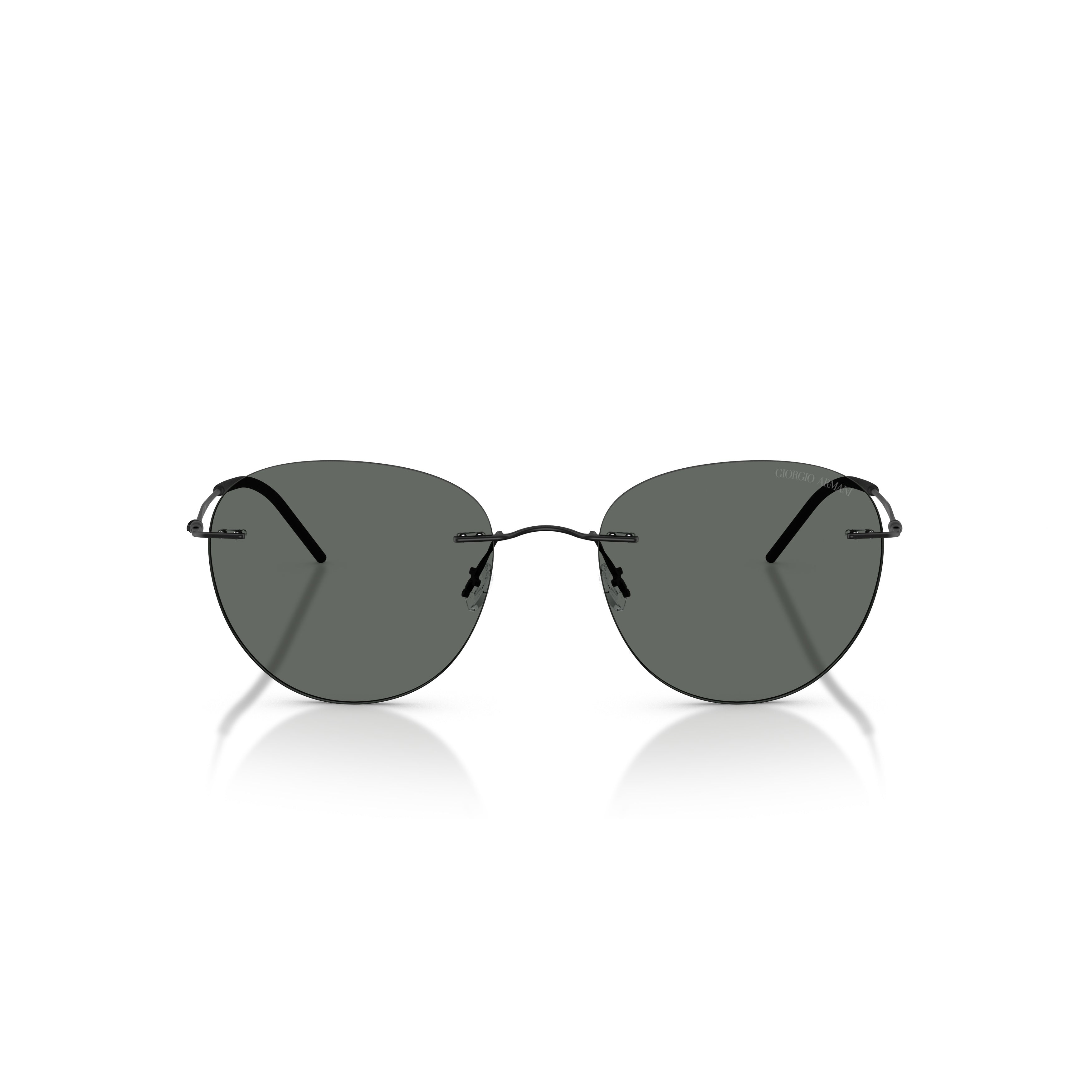 0ar6182 Rimless Dark Lens Sunglasses with Thin Metal Frame