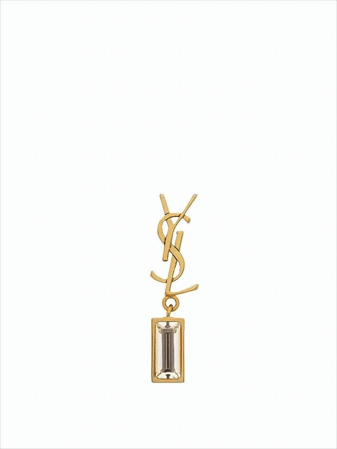 Gold-tone Brass Interlocking Letter Brooch