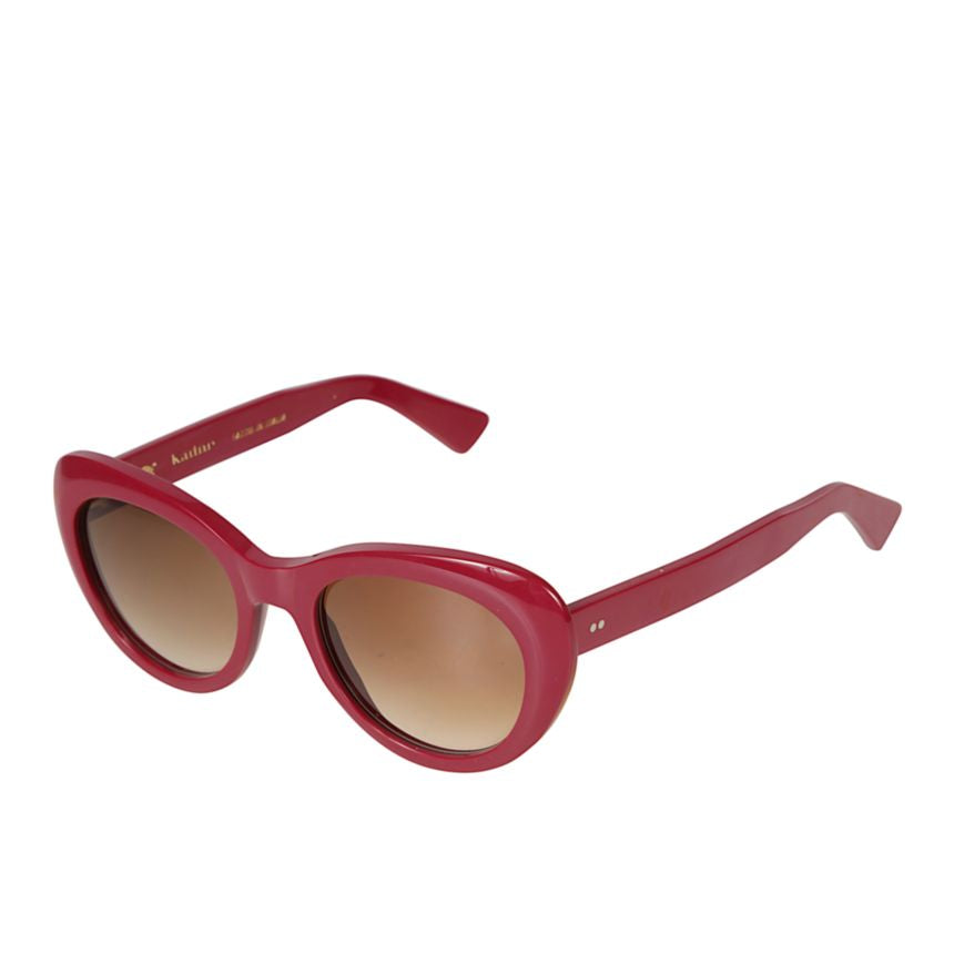 Capri Bold Rounded Frame Sunglasses with Gradient Lenses