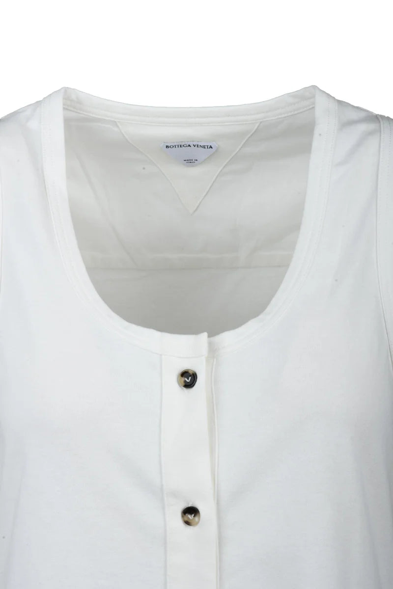 Cotton Crew-Neck Top - White