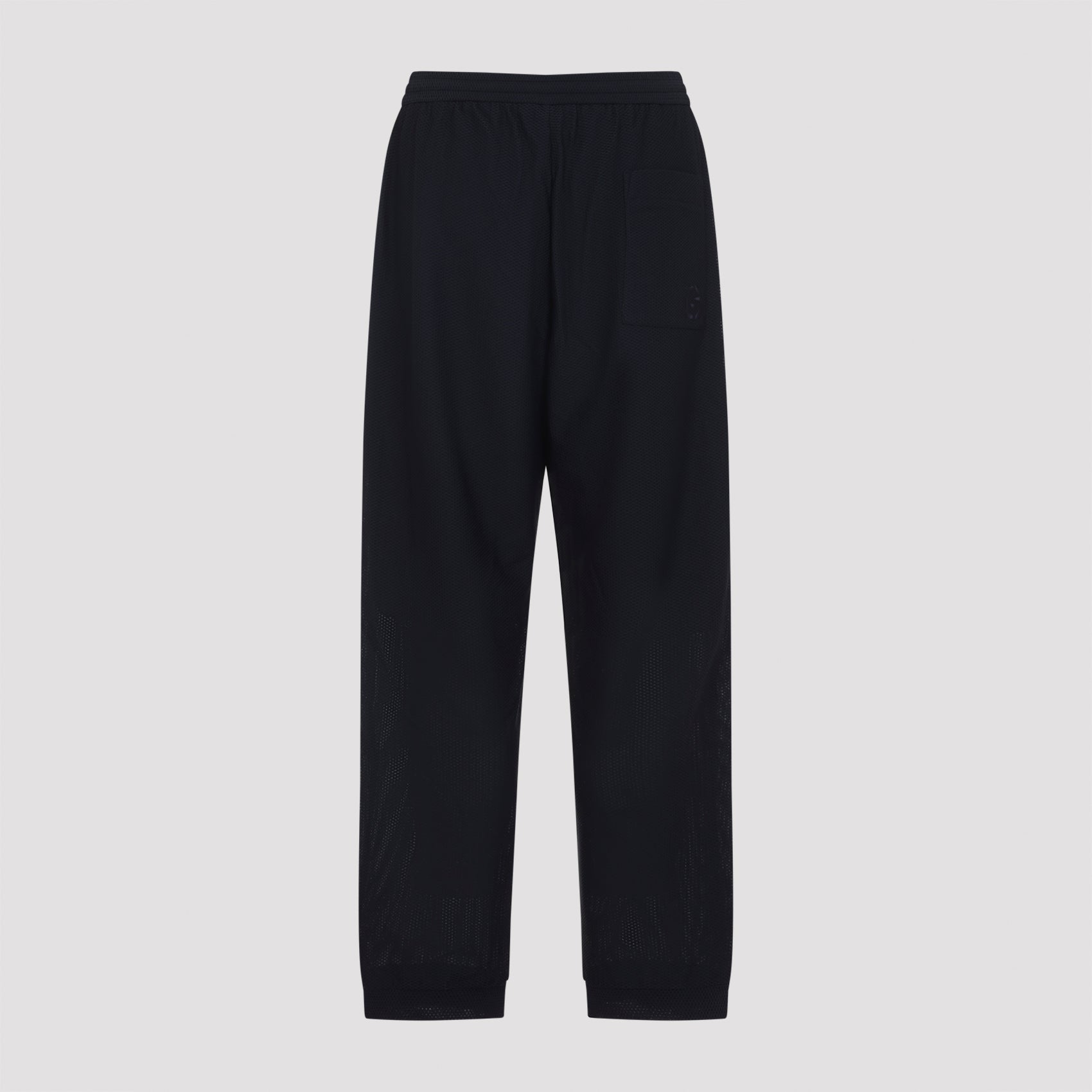 Straight-Leg Trousers With Elastic Waistband And Tonal Logo