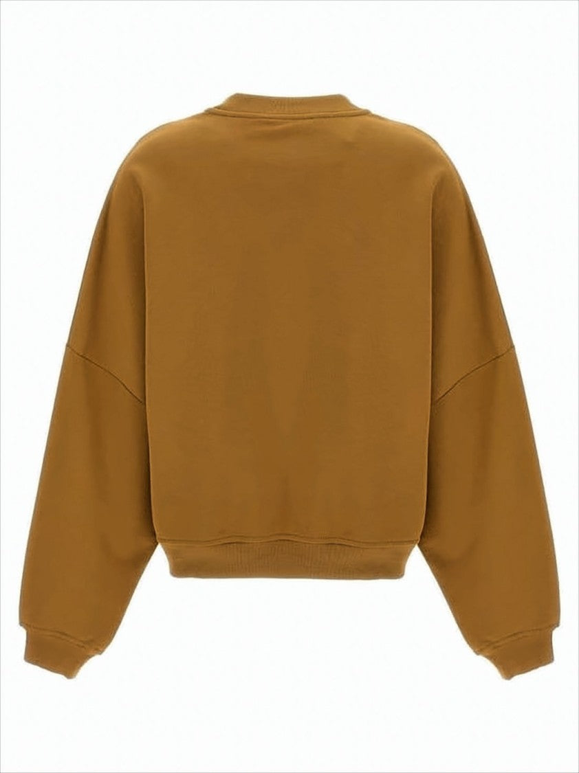 Long-Sleeve Cotton Sweatshirt with Brushstroke Detail