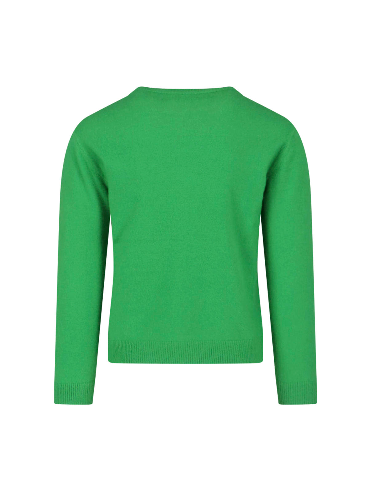 Green Crew Neck Cashmere Blend Sweater
