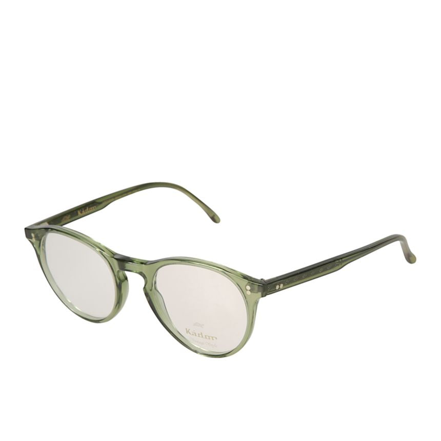 Chyli Translucent Olive Green Rounded Eyeglasses with Glossy Finish