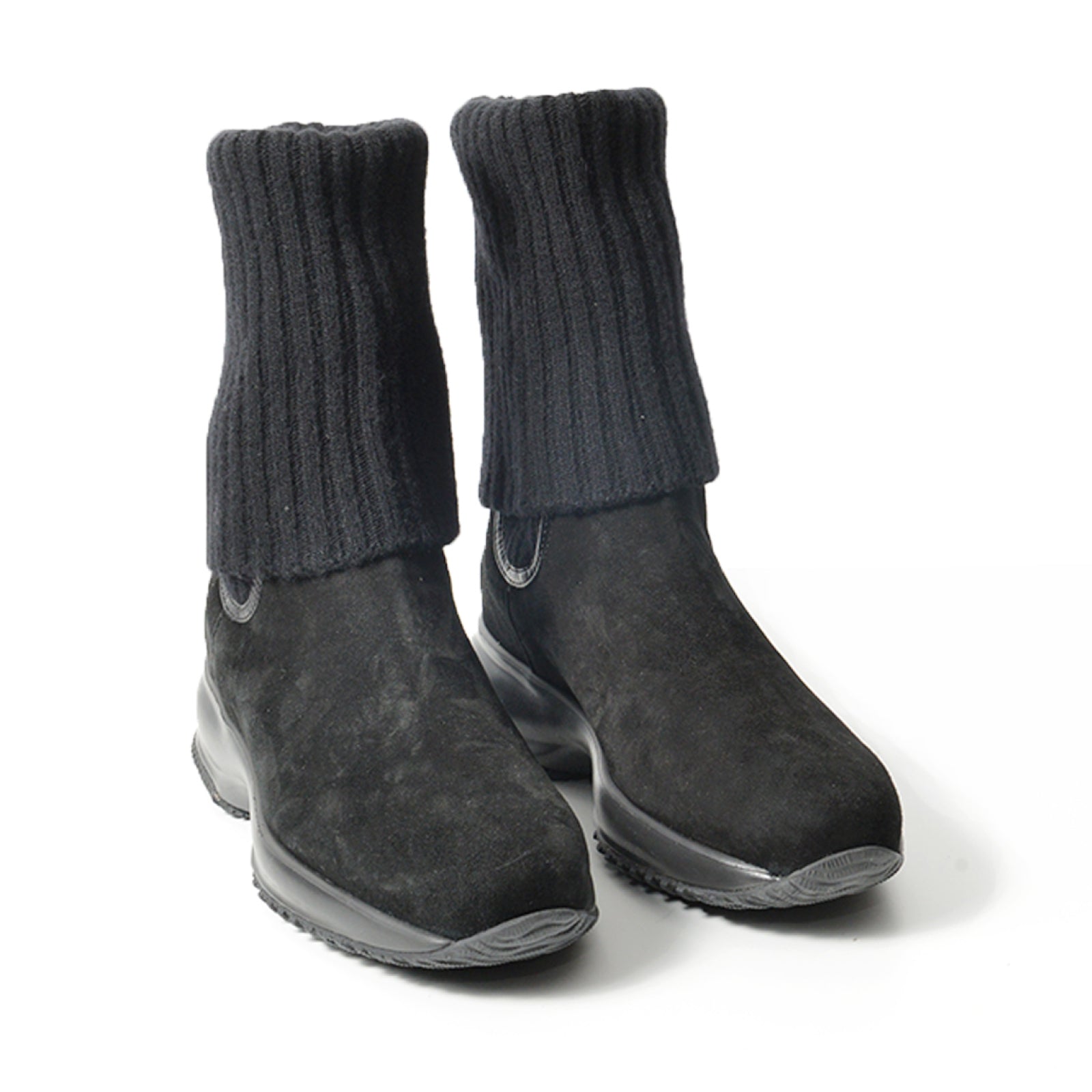 Chic Black Suede Ankle Boots