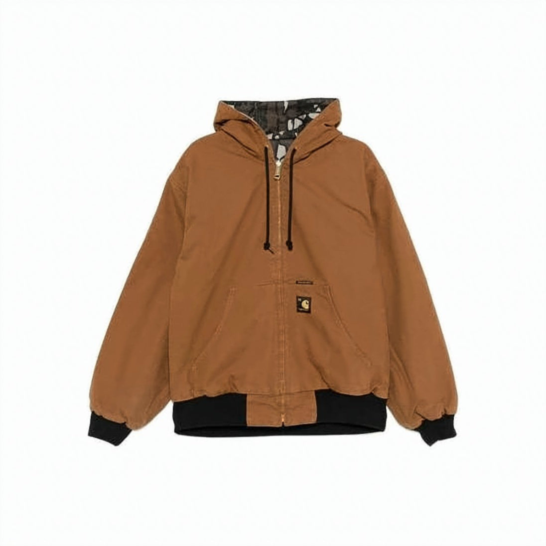 Hooded Brown Canvas Jacket