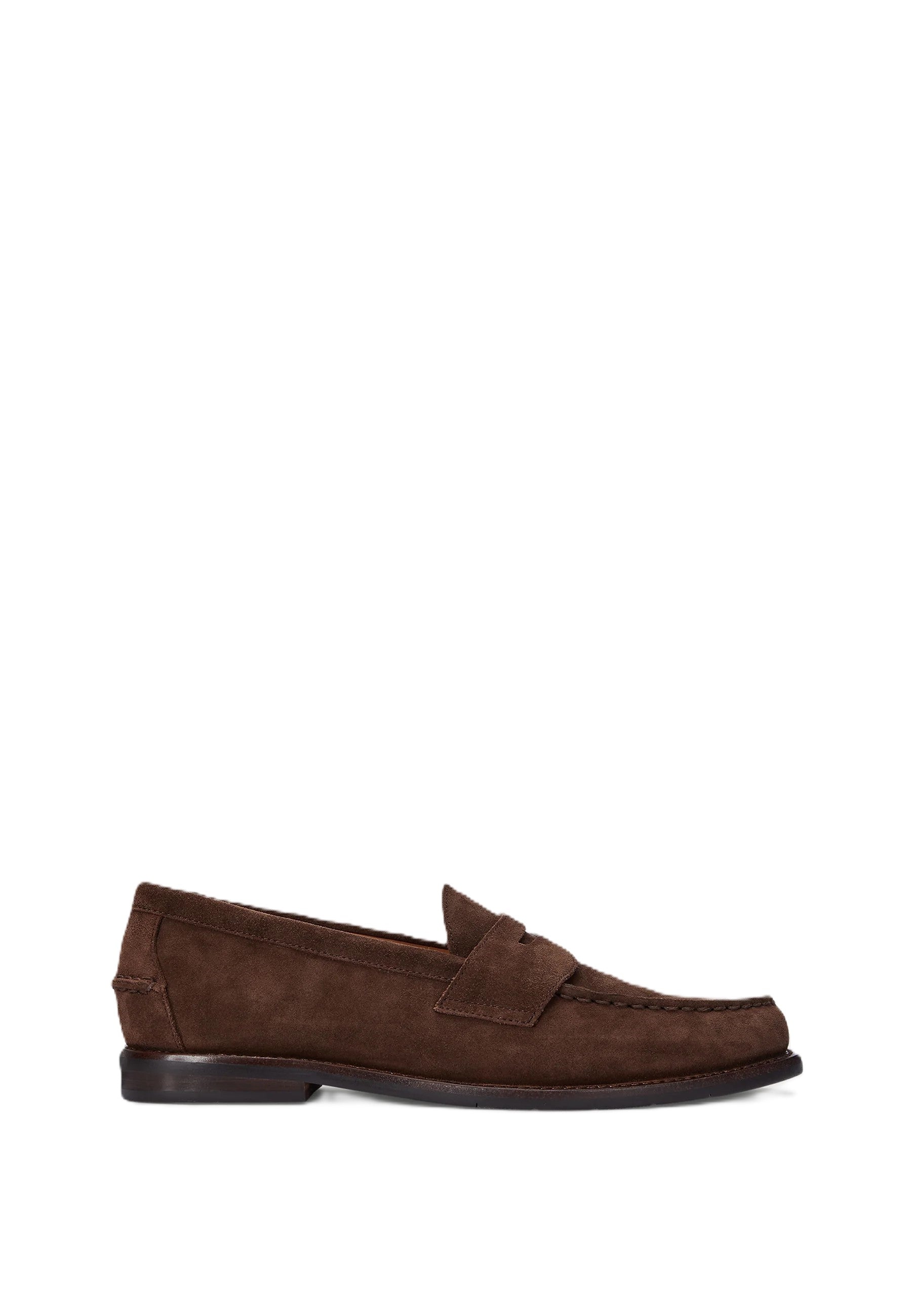 Penny Strap Brown Suede Loafers