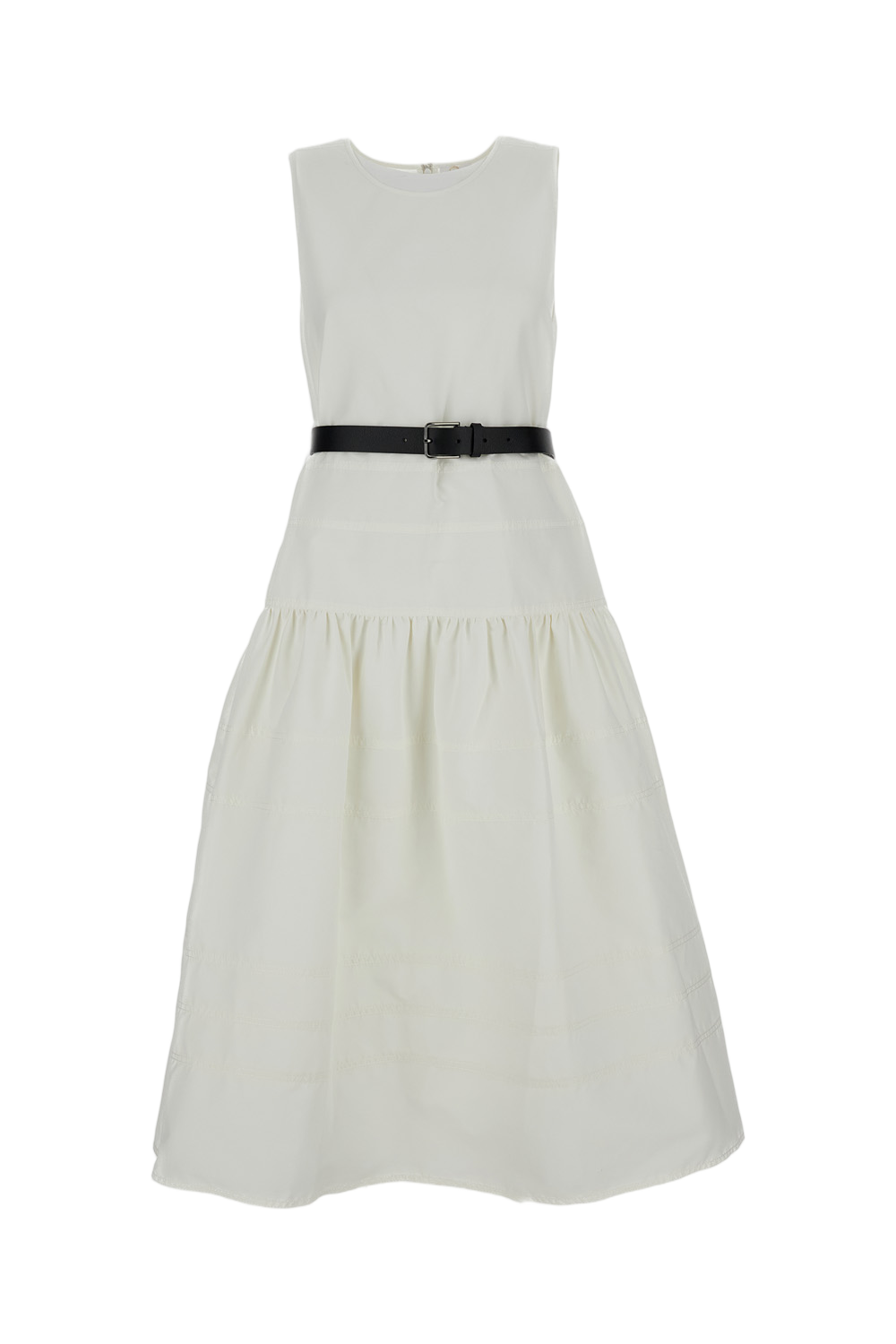 Pristine White Dress with Silhouette