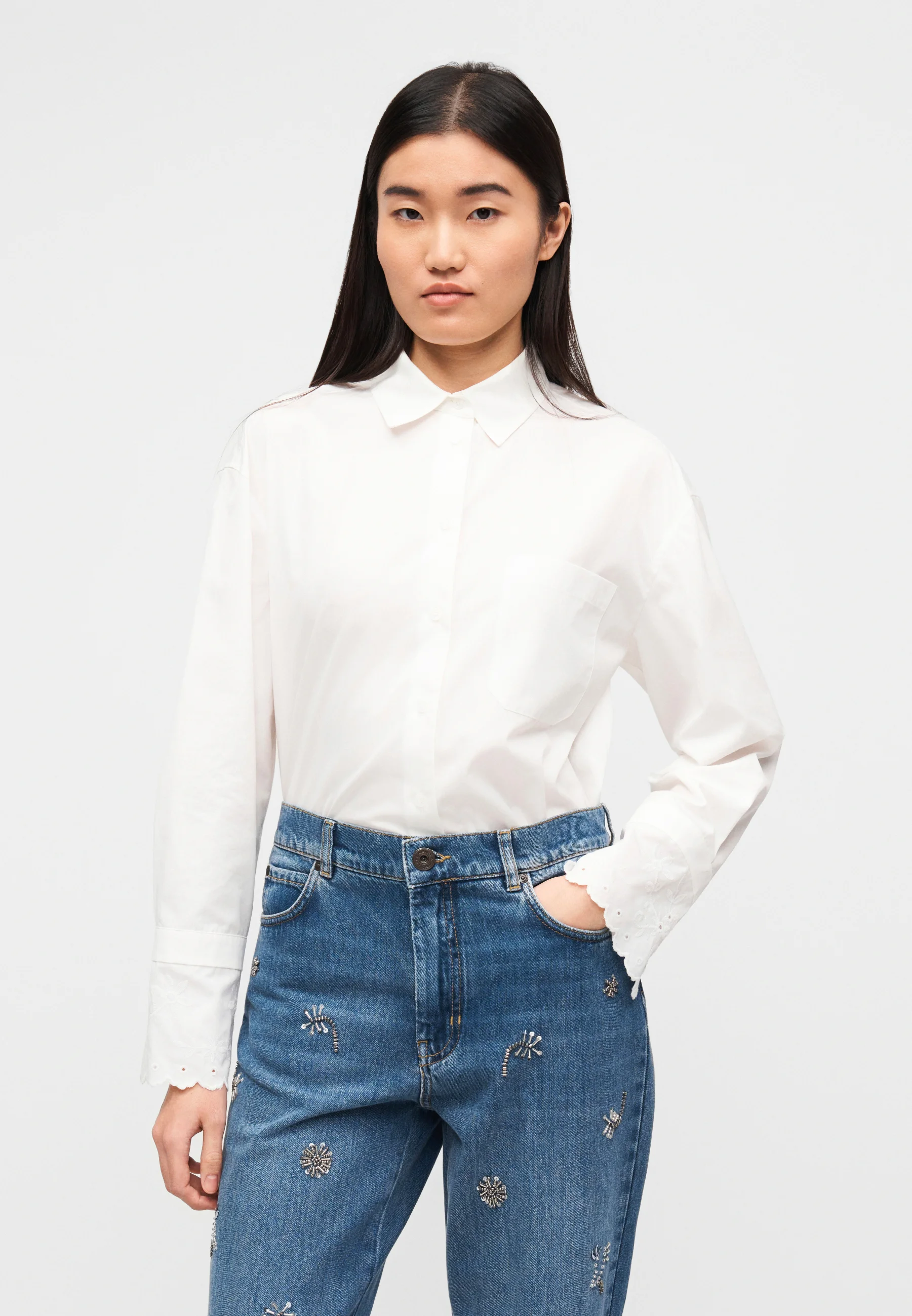 Light Used Blue Denim Jeans