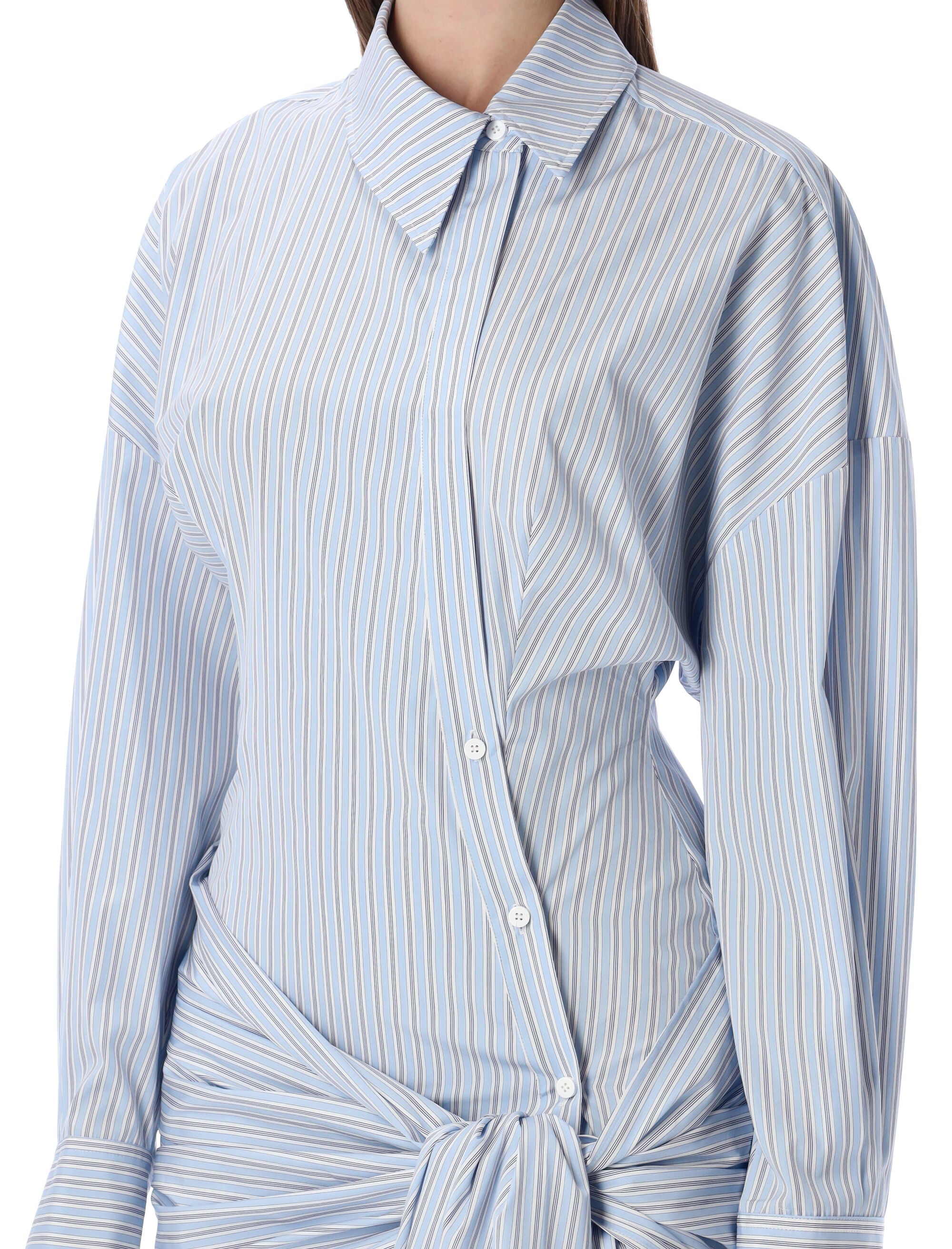 Striped Poplin Mini Dress