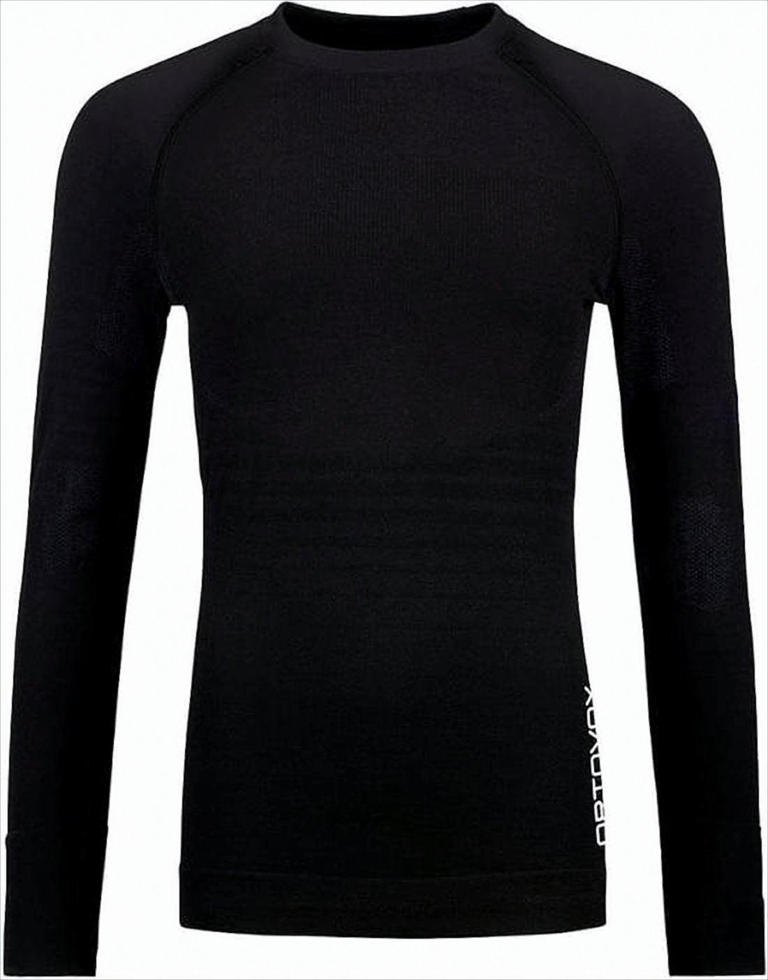 Fitted Black Long-Sleeve Top with Minimalist Design