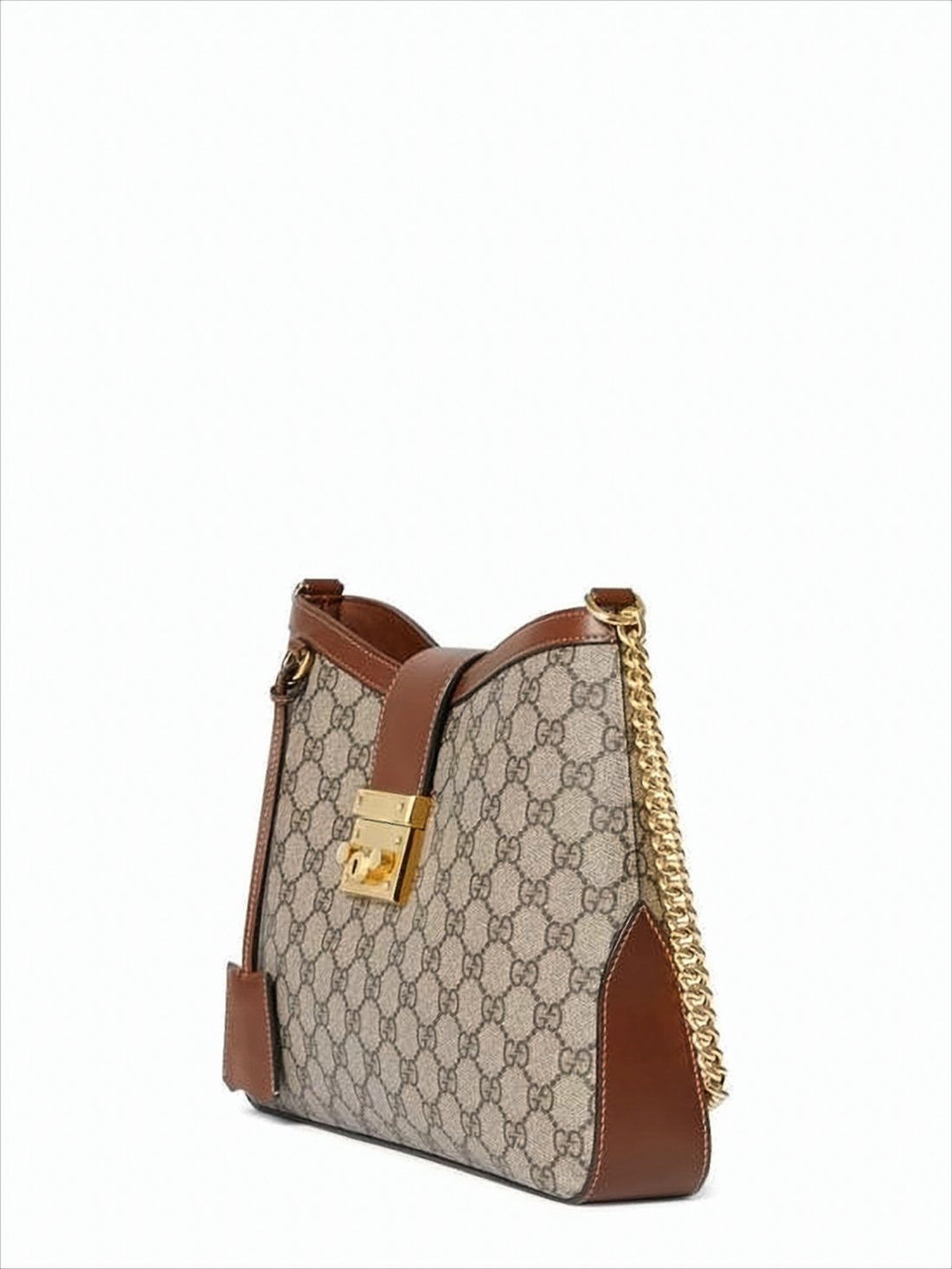 Structured Monogram Canvas Shoulder Bag