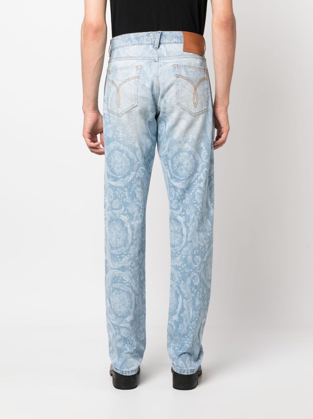 Logo-Print Jeans with Classic Five-Pocket Design