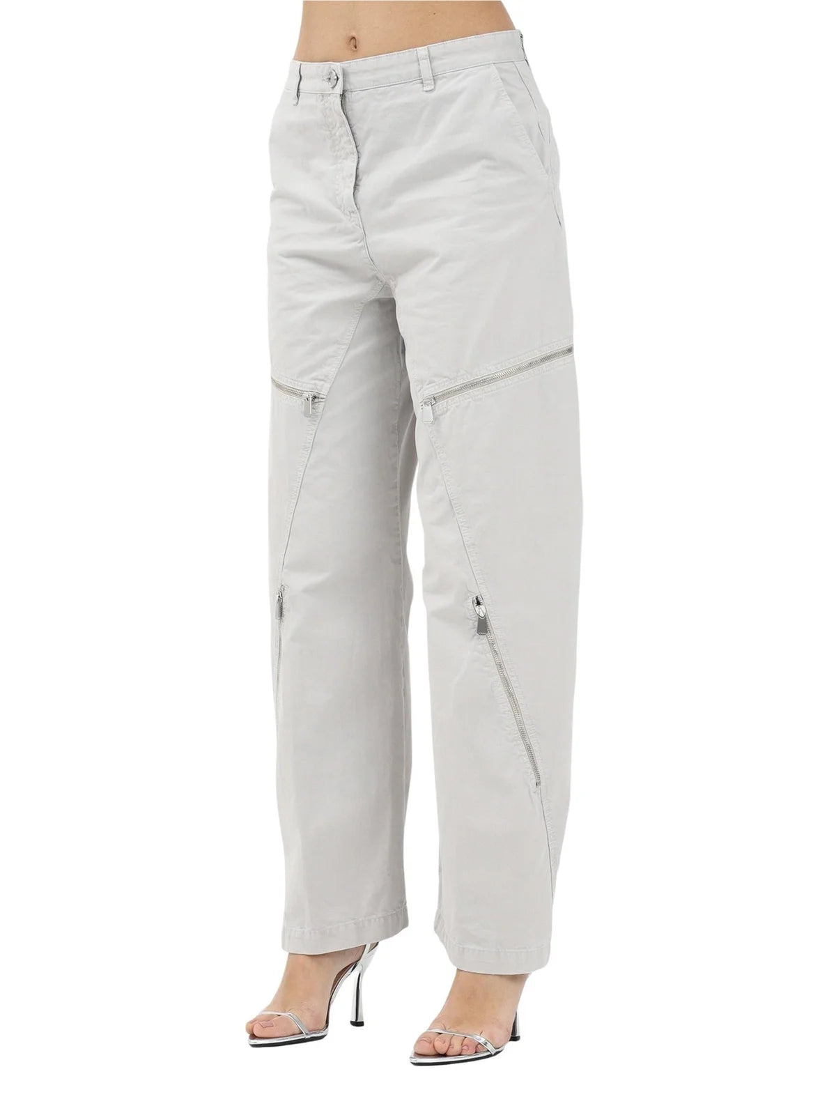 Pinko Sere Nere Wide Leg Trousers - Light Grey
