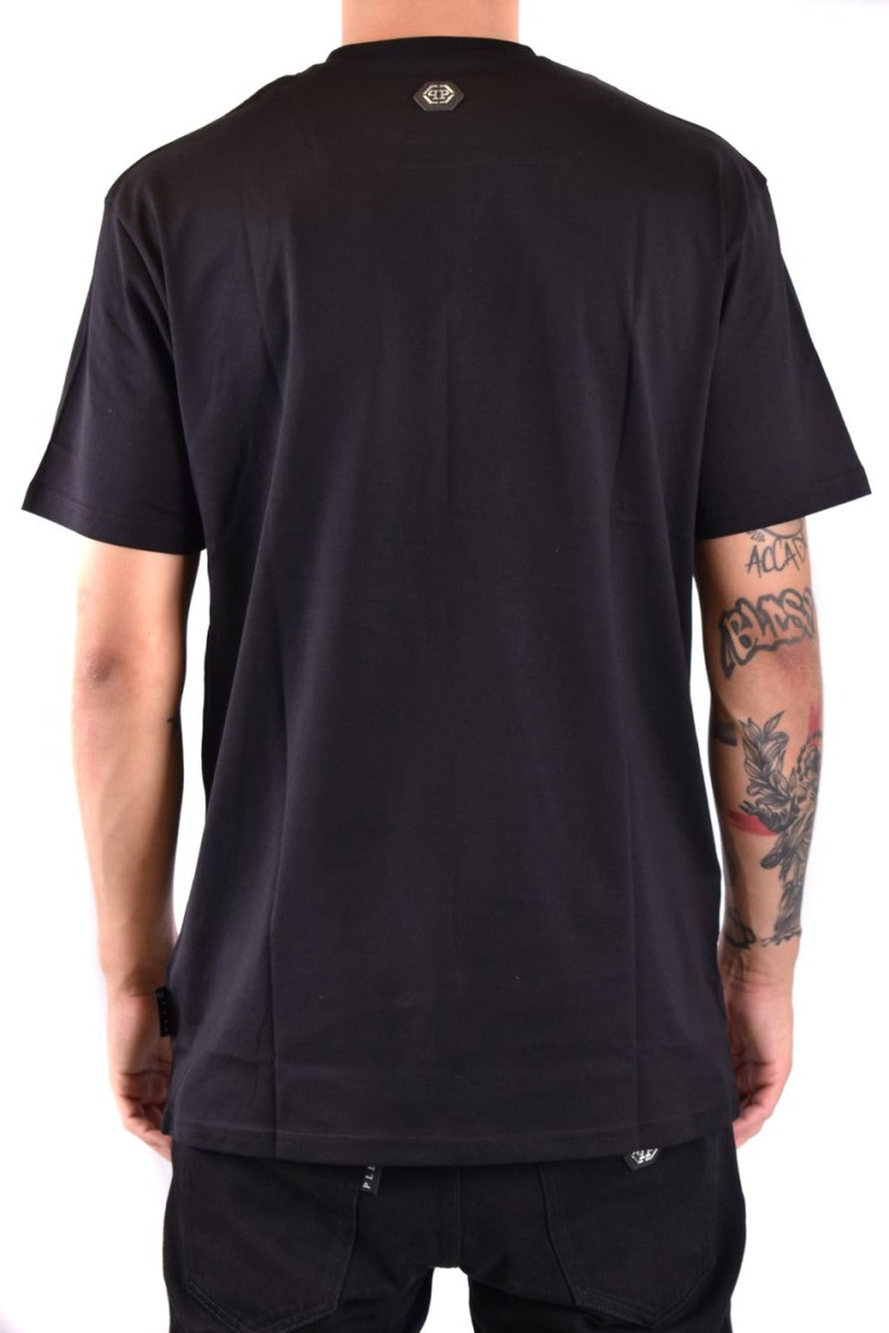 Oversized Logo Black Cotton T-Shirt