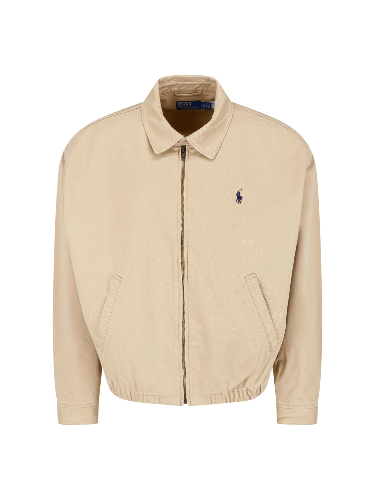 Neutral Cropped Zip Front Casual Jacket
