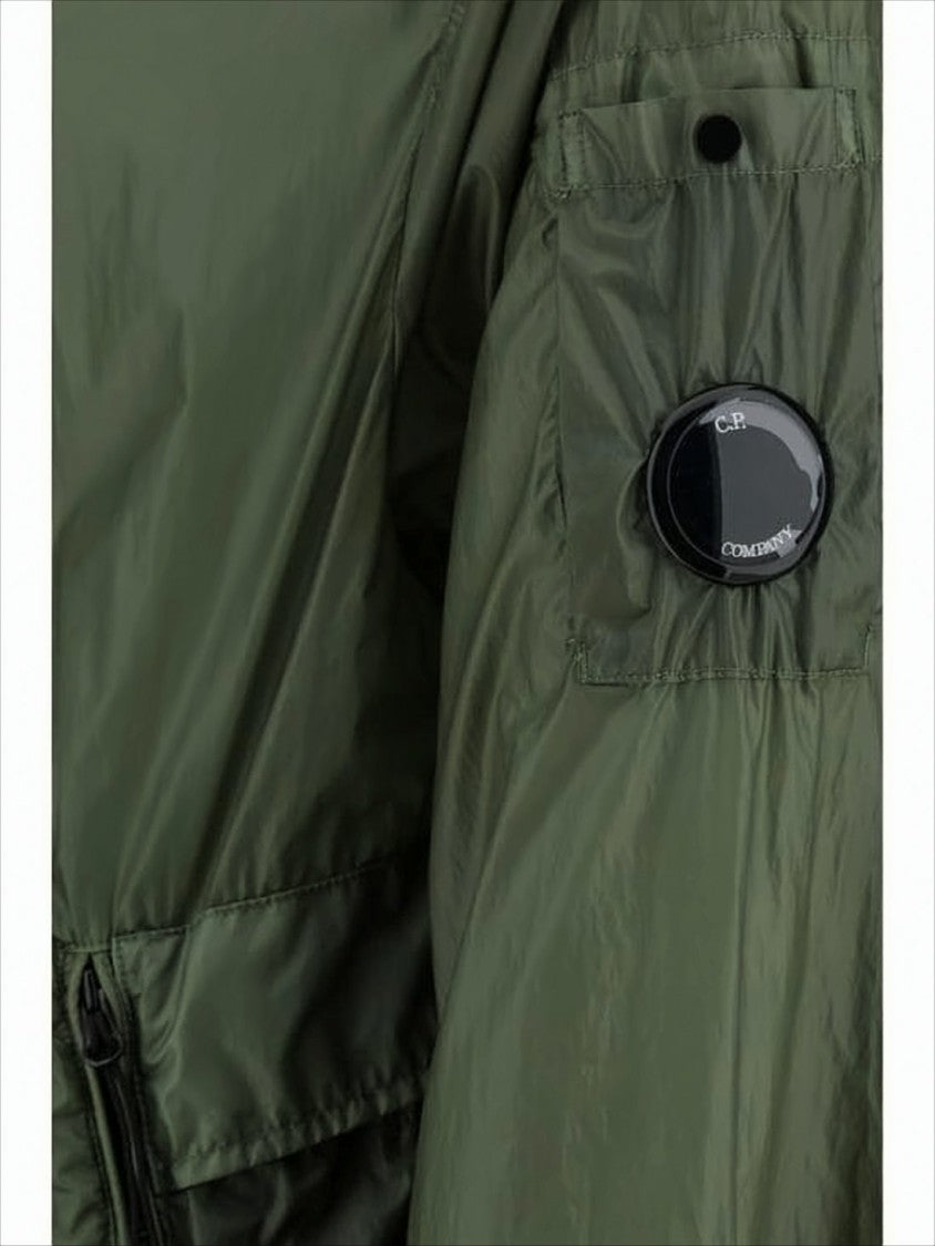 Hooded Padded Jacket With Adjustable Drawstrings And Lens Detail