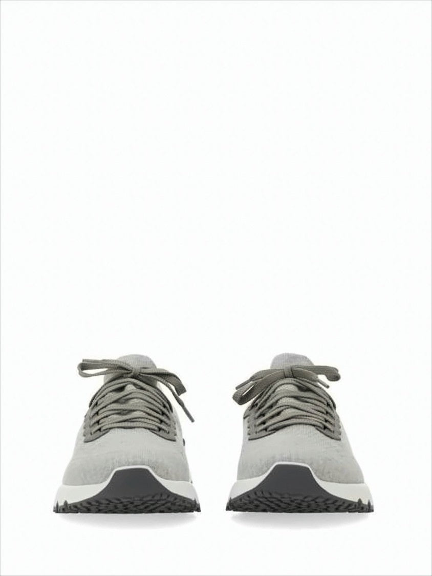 Knitted Cotton Low-Top Sneakers