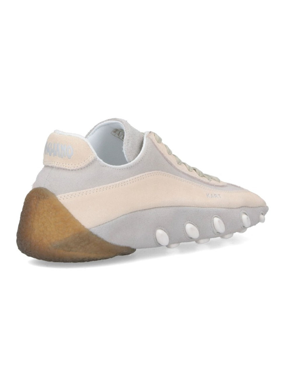 Grey Sneakers With Suede-Like Upper