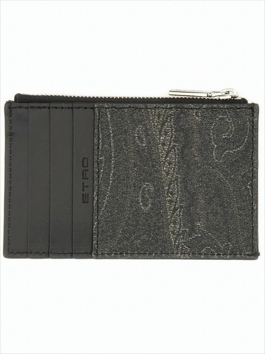 Dark Paisley Card Wallet