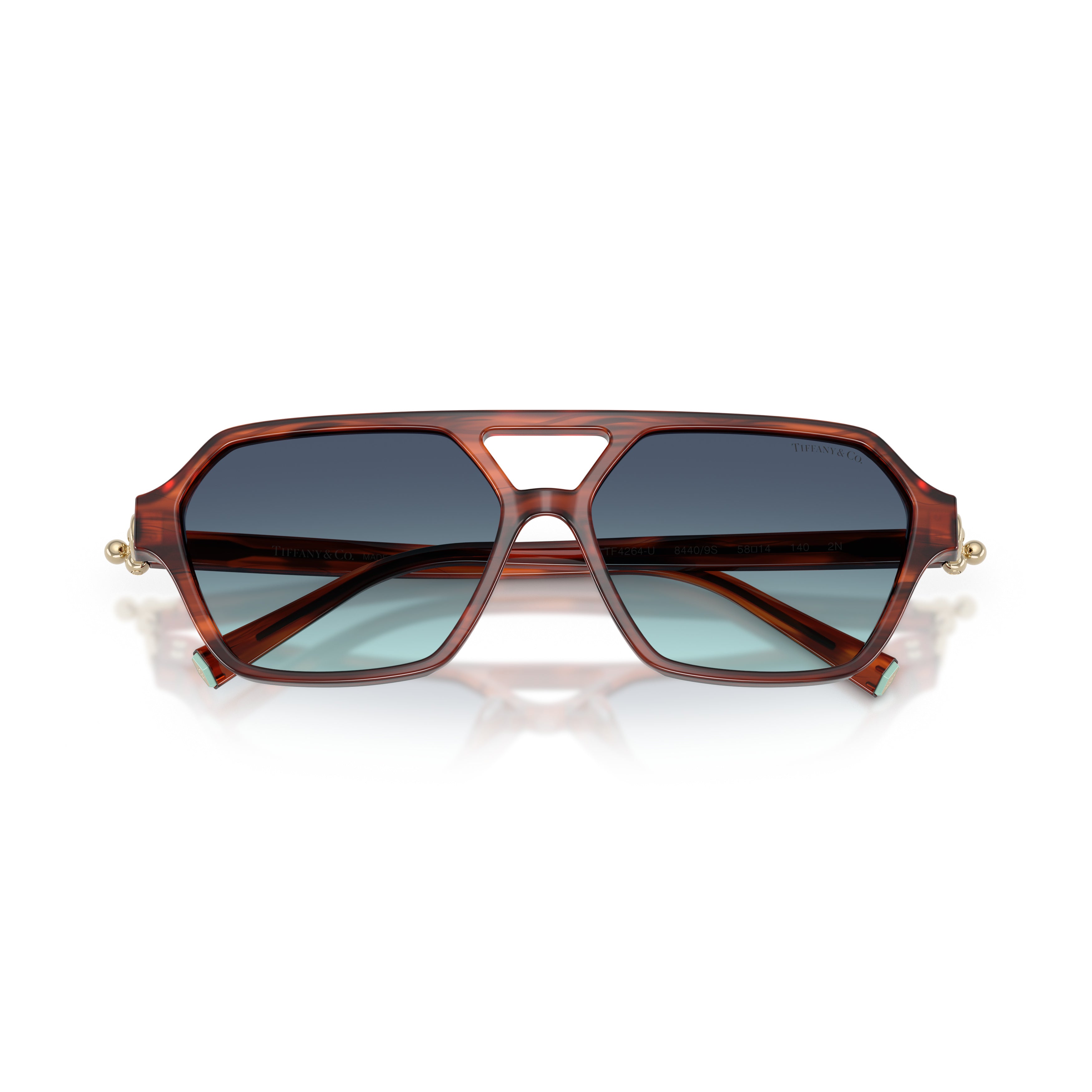 0tf4264u Geometric Tortoiseshell Sunglasses
