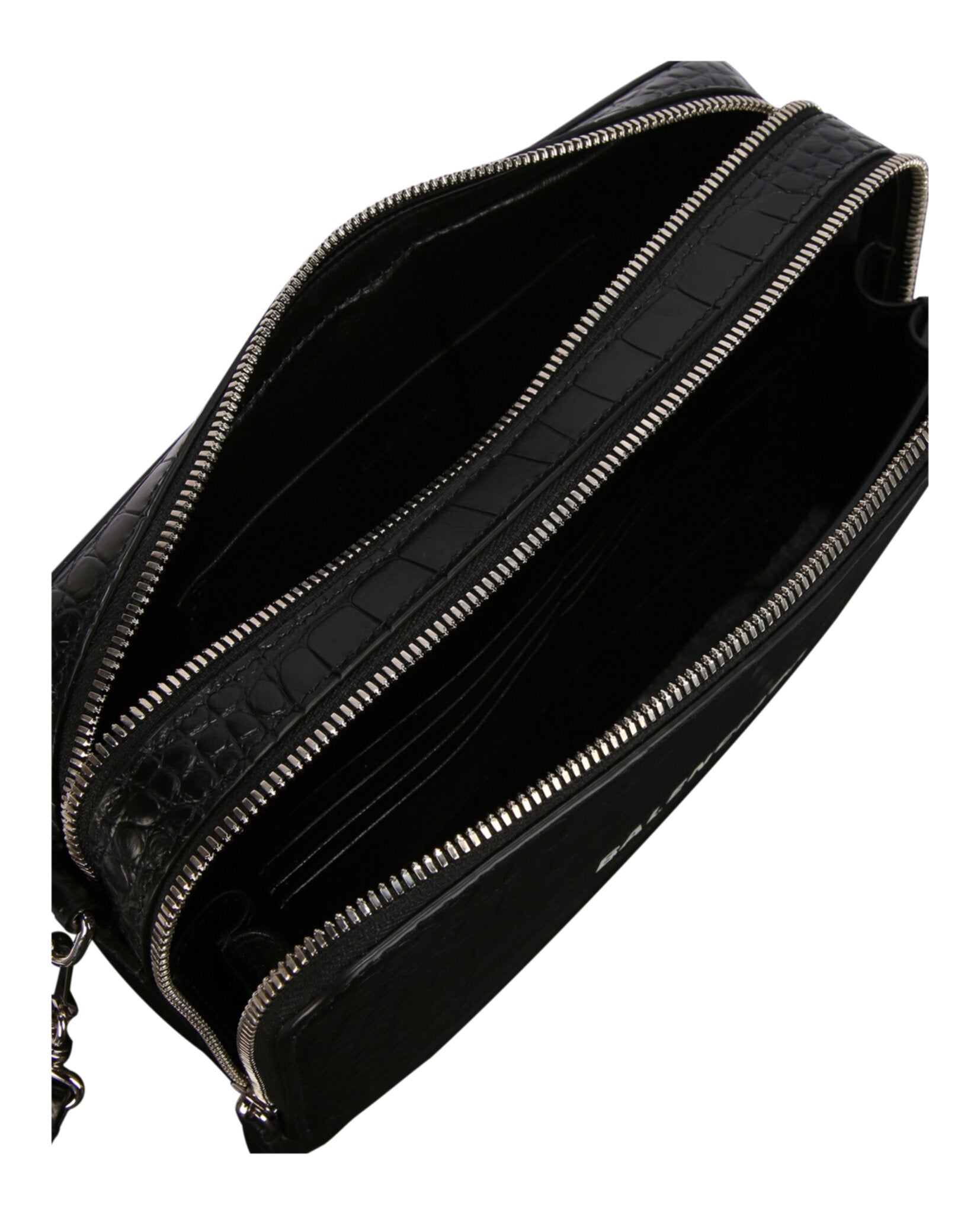 Crocodile Embossed Everyday Pouch With Strap