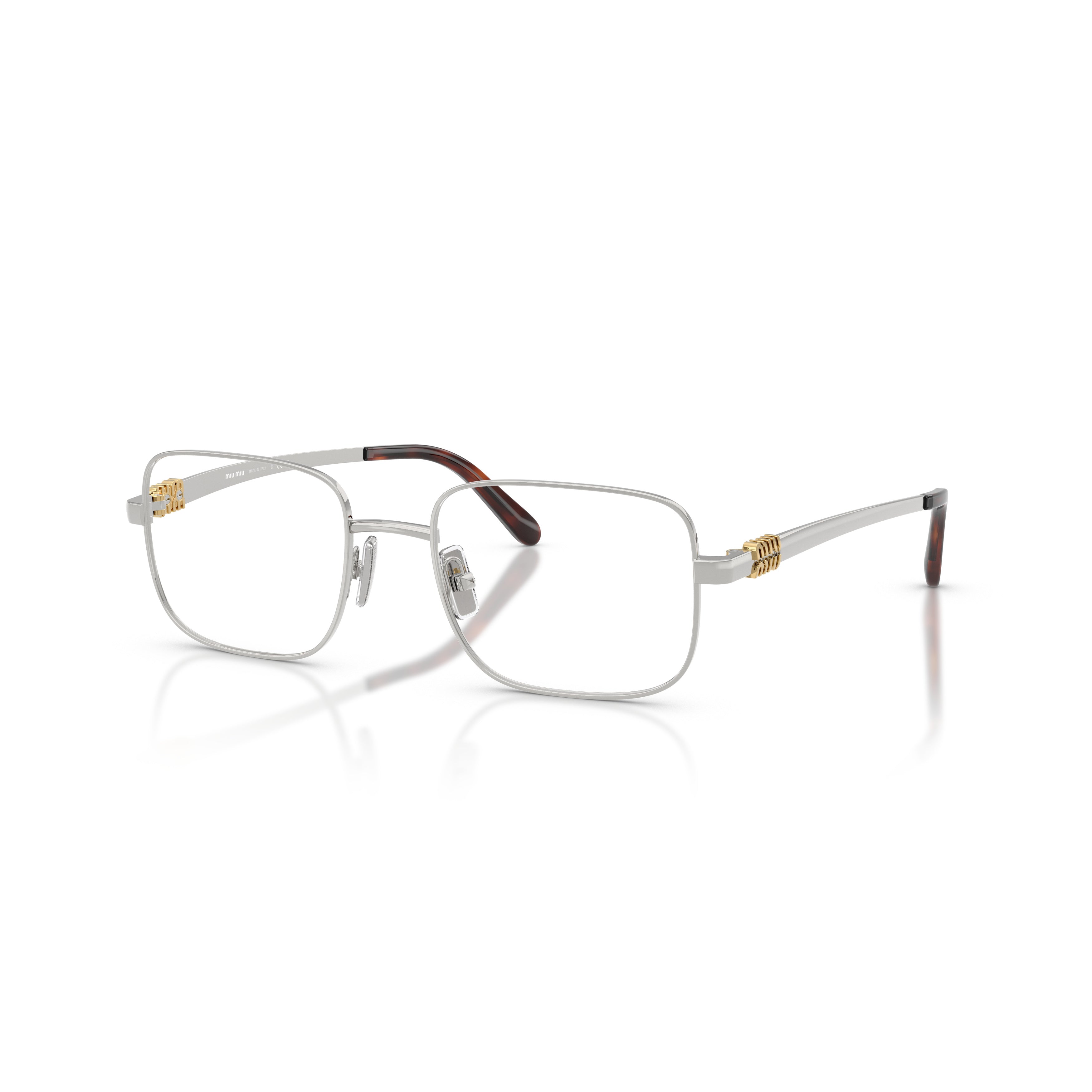 0mu 51zv Rectangular Metal Frame Eyeglasses