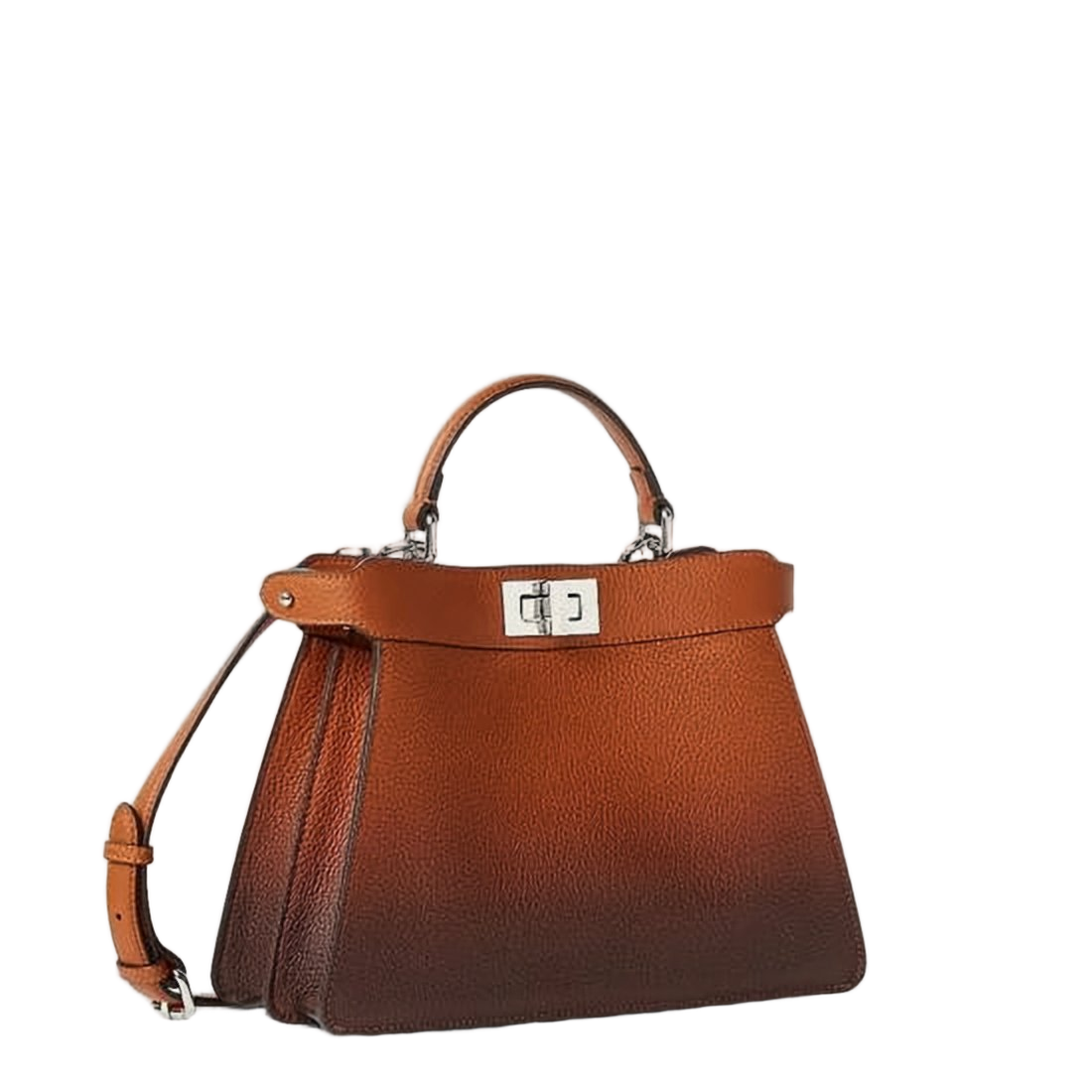 Gradient Calf Leather Shoulder Bag