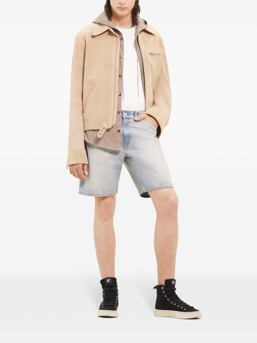 Stonewashed Blue Denim Shorts