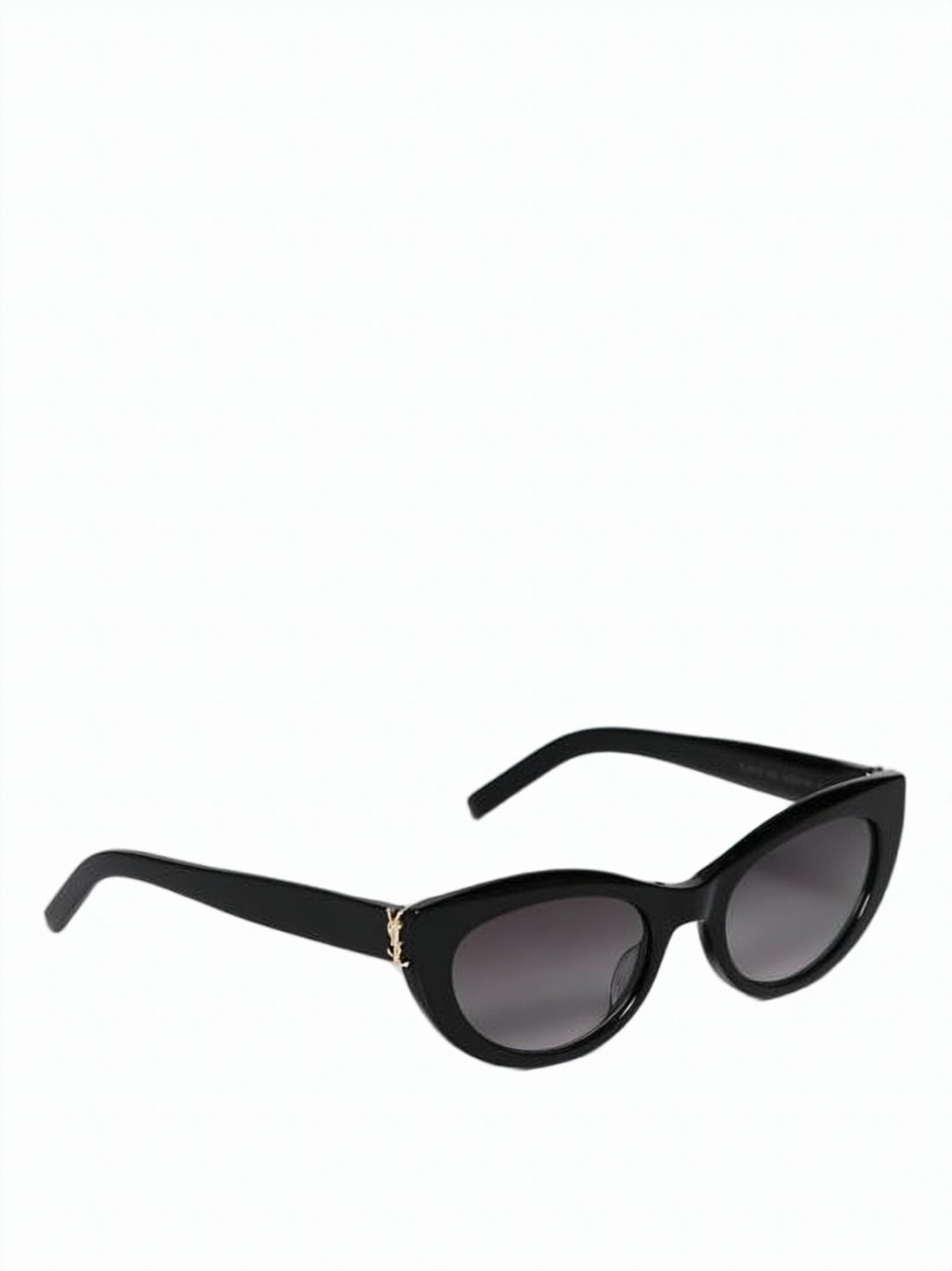 Black Glossy Acetate Cat-Eye Sunglasses