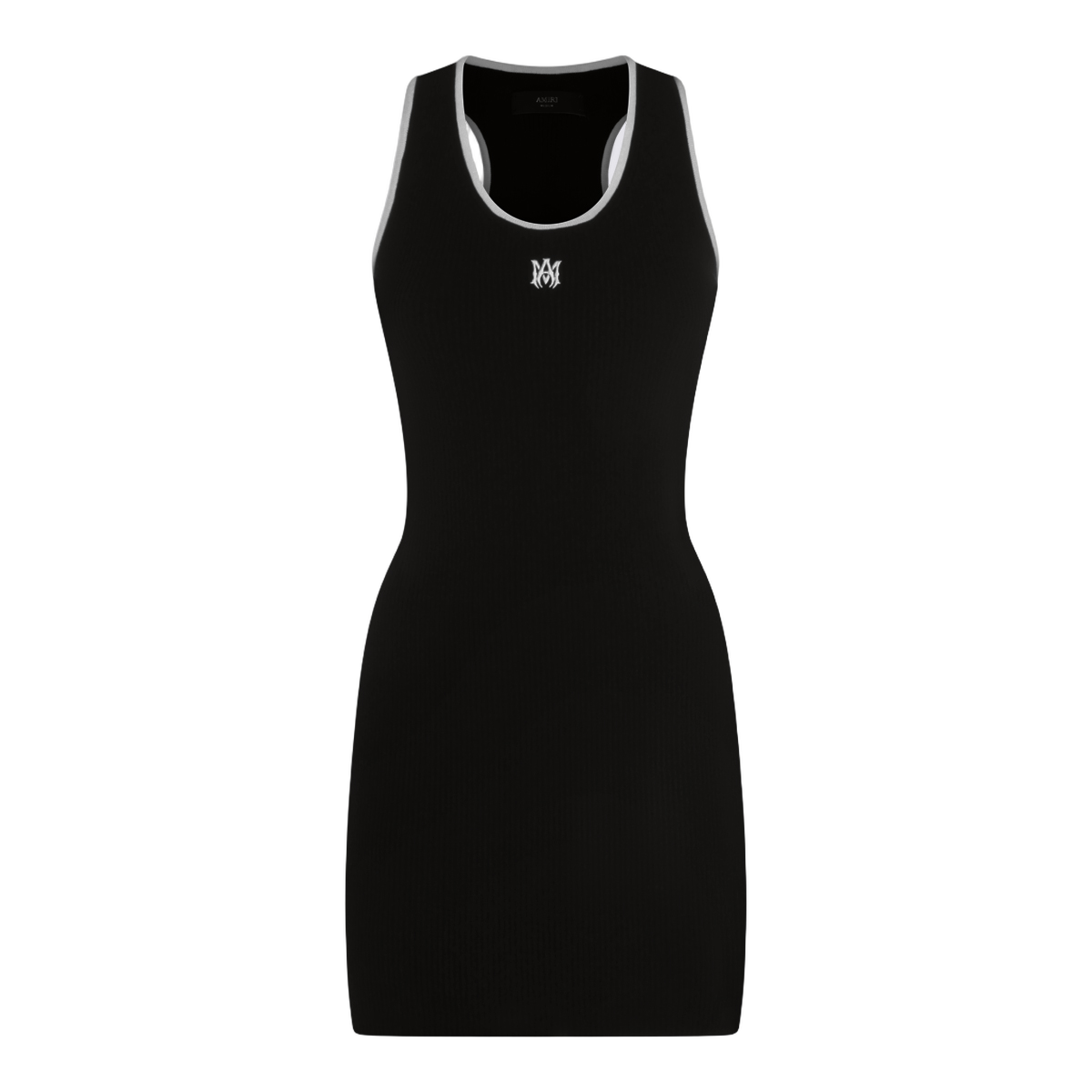 Fitted Black Mini Dress with Ribbed Texture