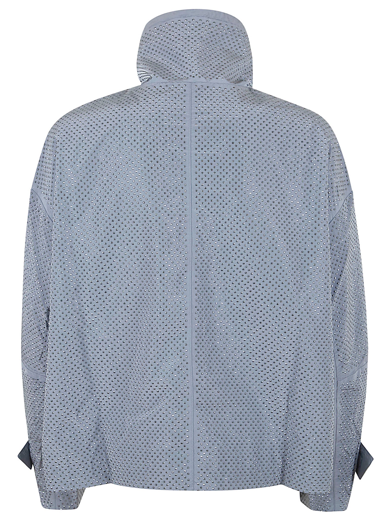 Structured Grey Cape with High Collar