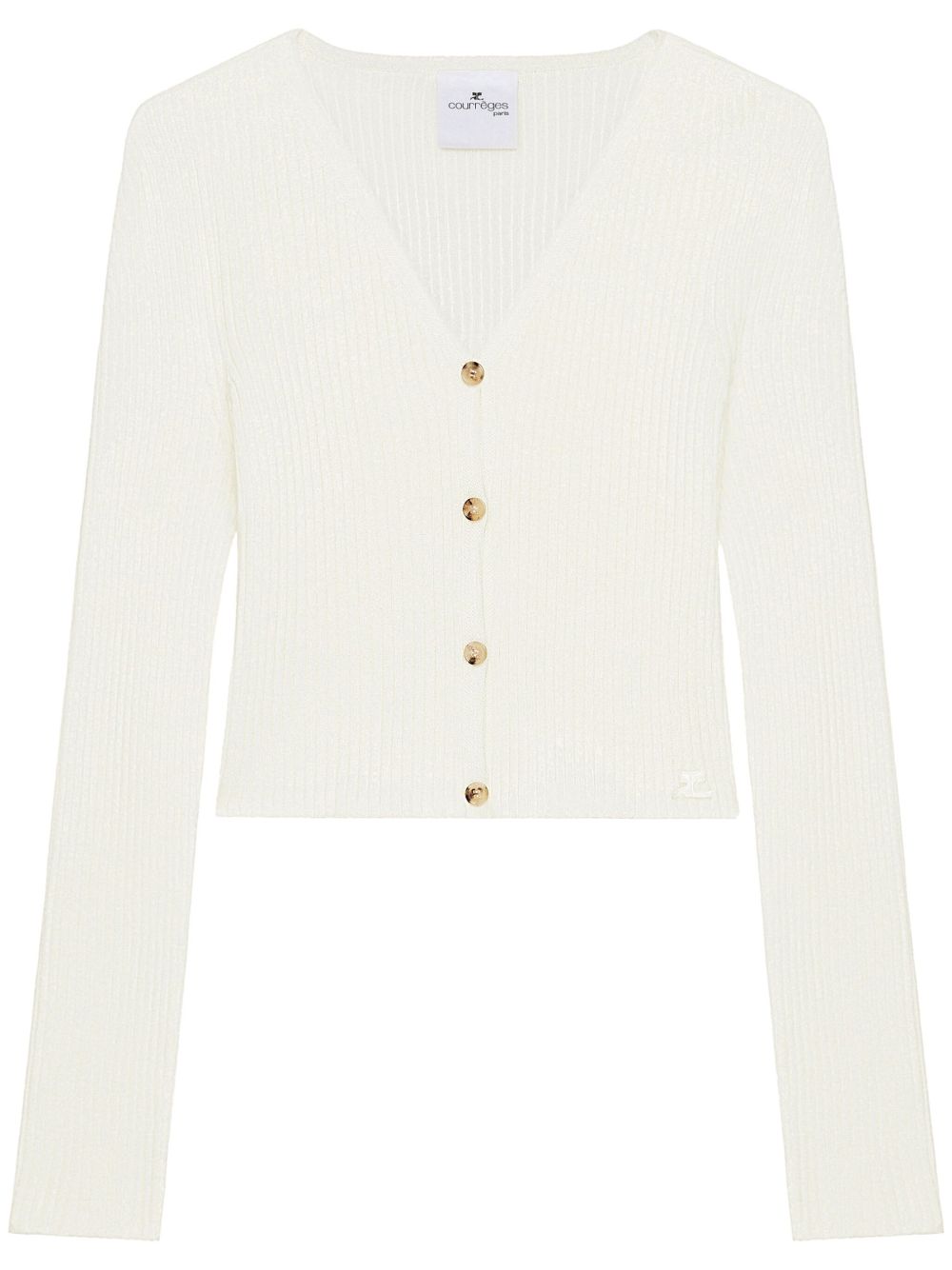 Cropped Ribbed Knit Sweater