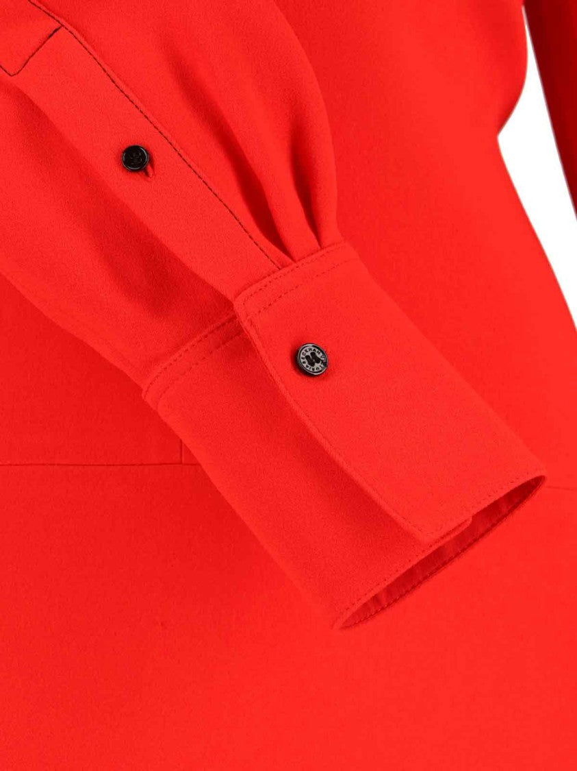 Shirt Midi Dress Red