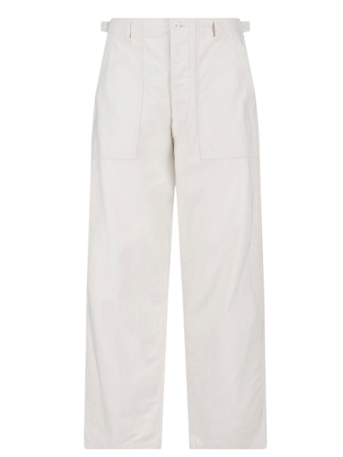 White Baker Straight-Leg Cotton Trousers
