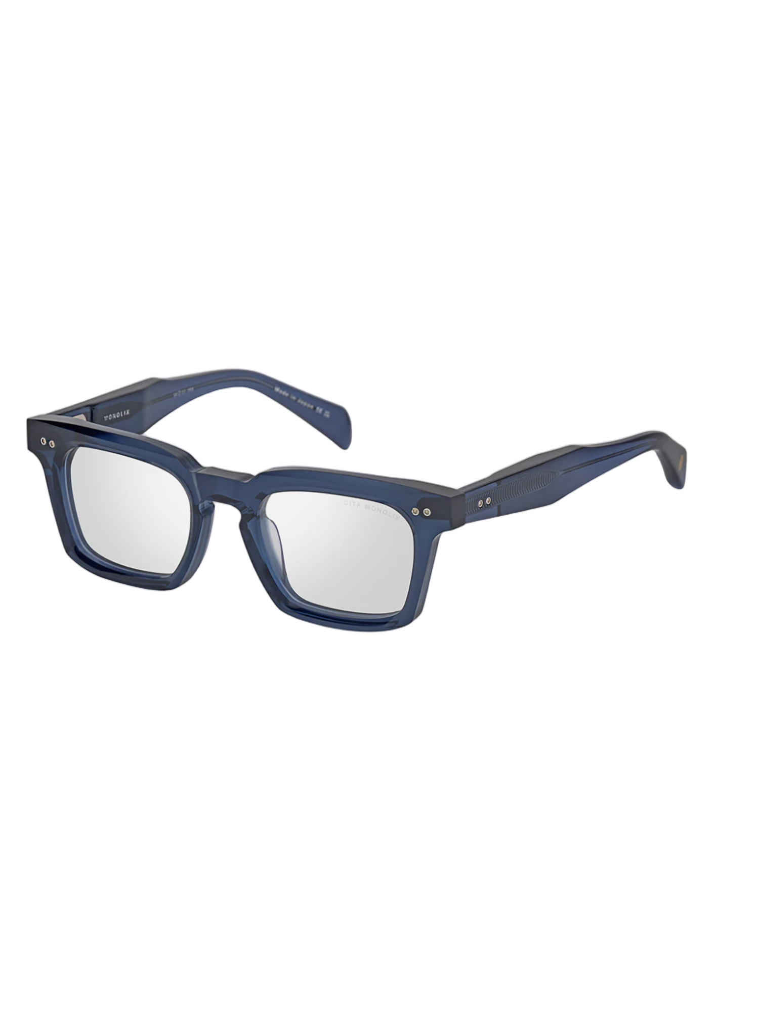 Rectangular Deep Blue Acetate Optical Frames