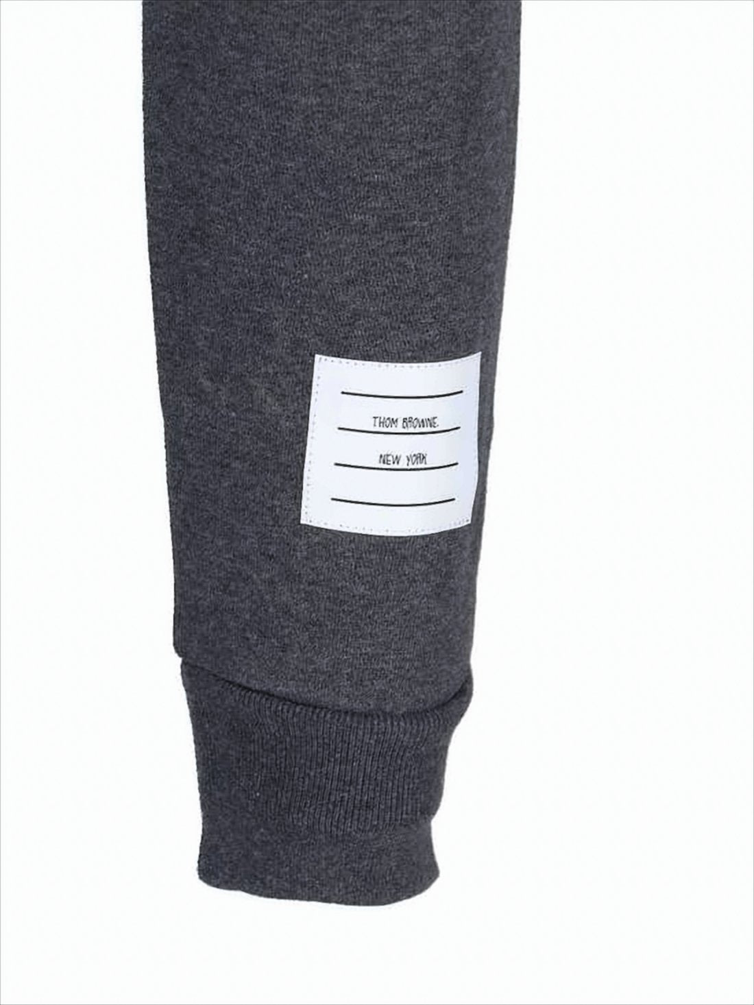 Dark Grey Cotton Jogger Pants with Striped Detailing