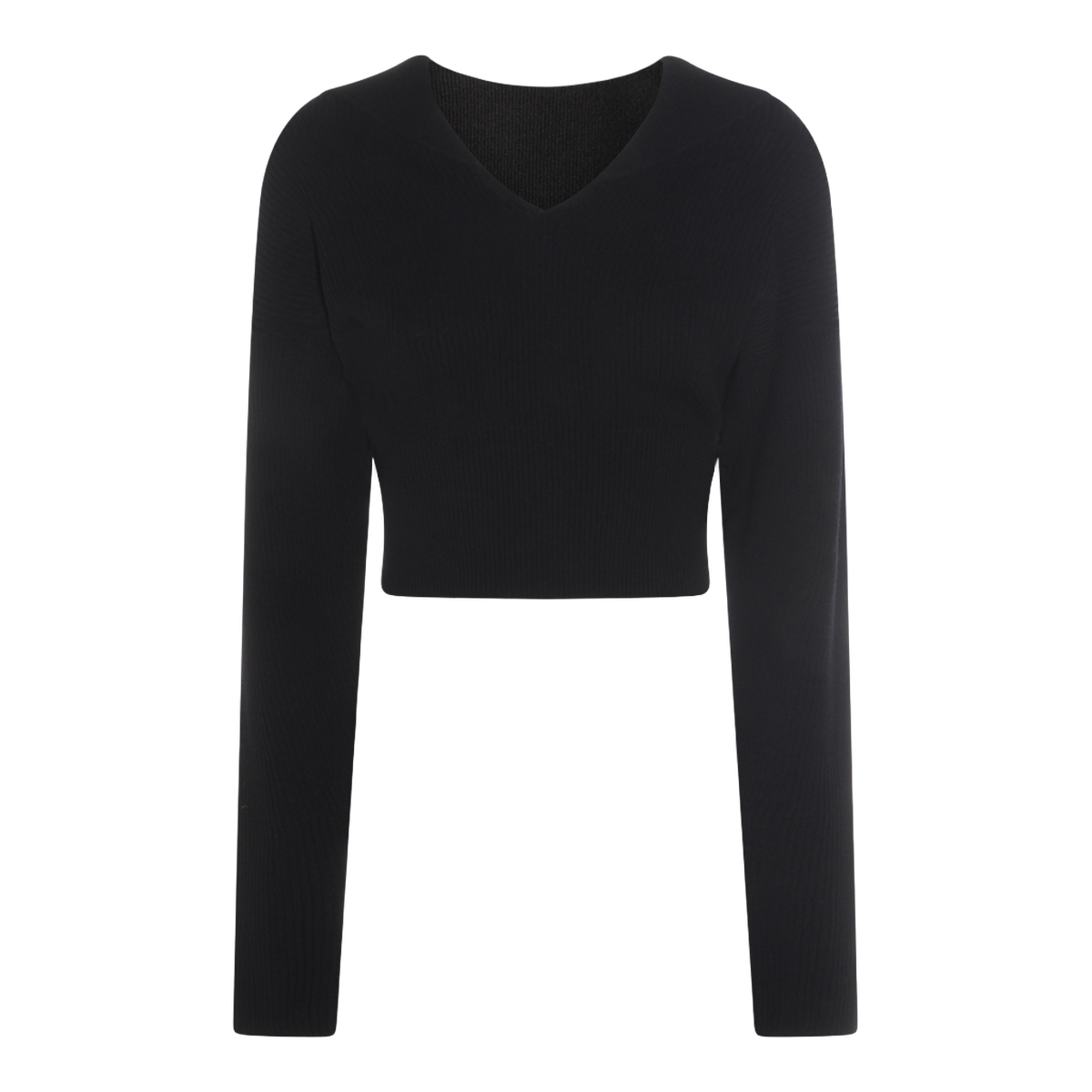 Relaxed Fit High Neck Black Sweater