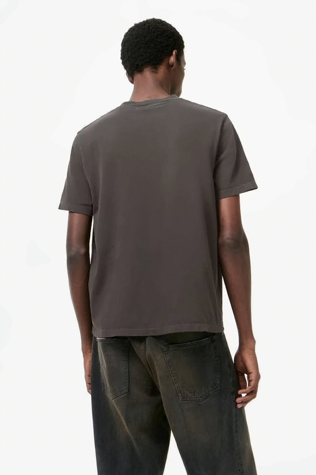 Boxy Grey T-Shirt With Crew Neckline