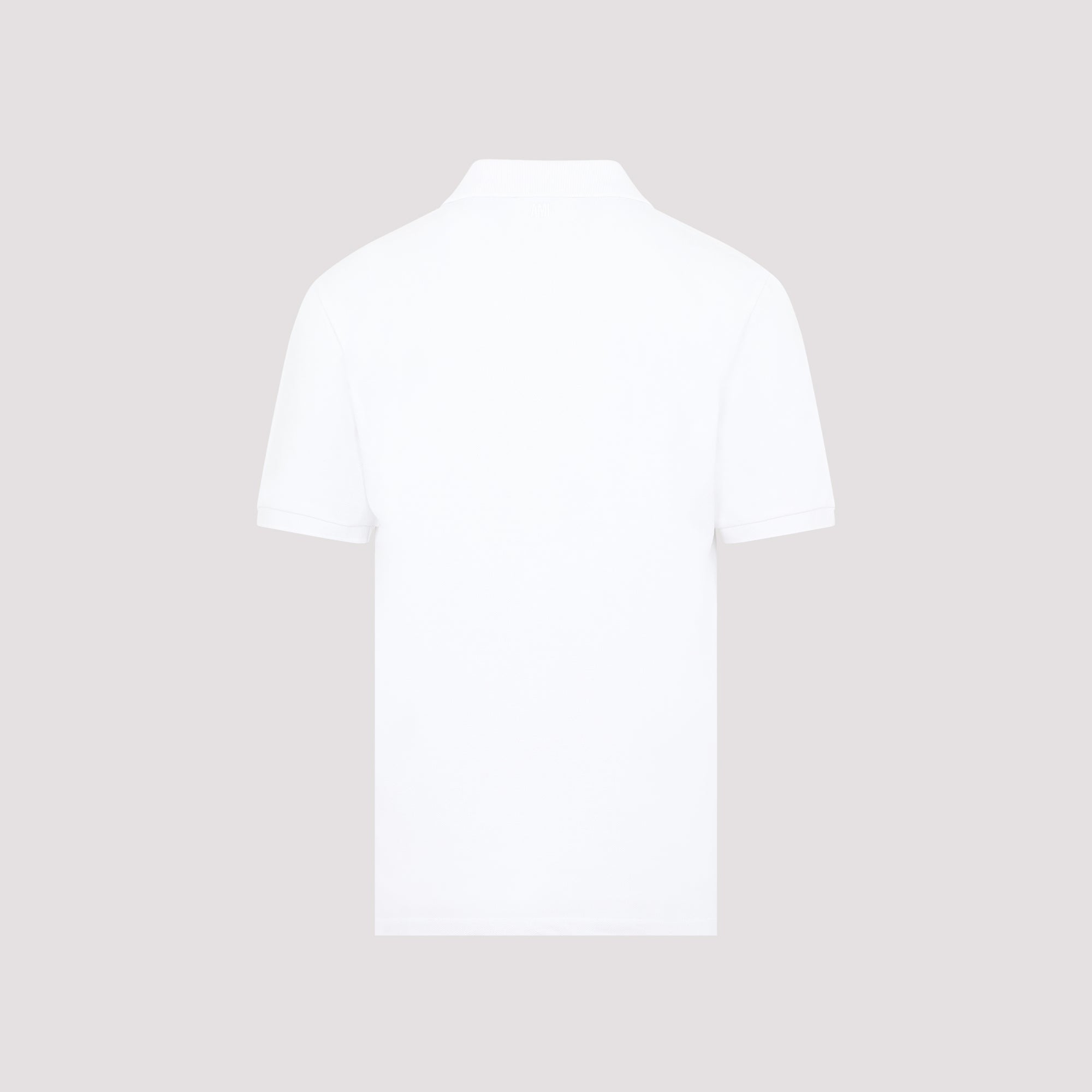 White Polo Shirt With Logo Embroidery
