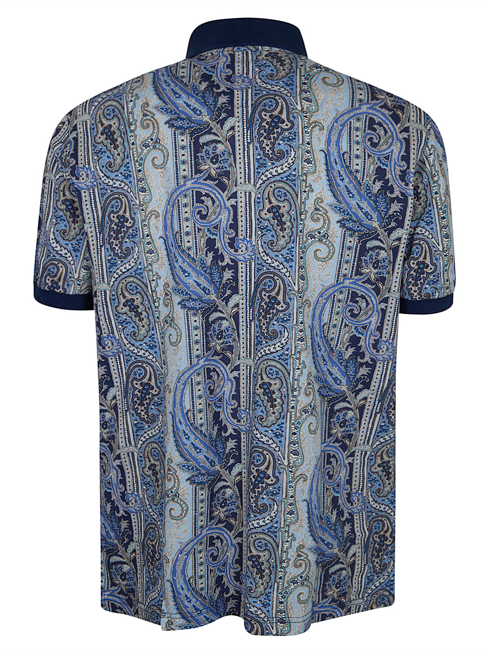 Regular Fit Short Sleeve Paisley Polo Shirt