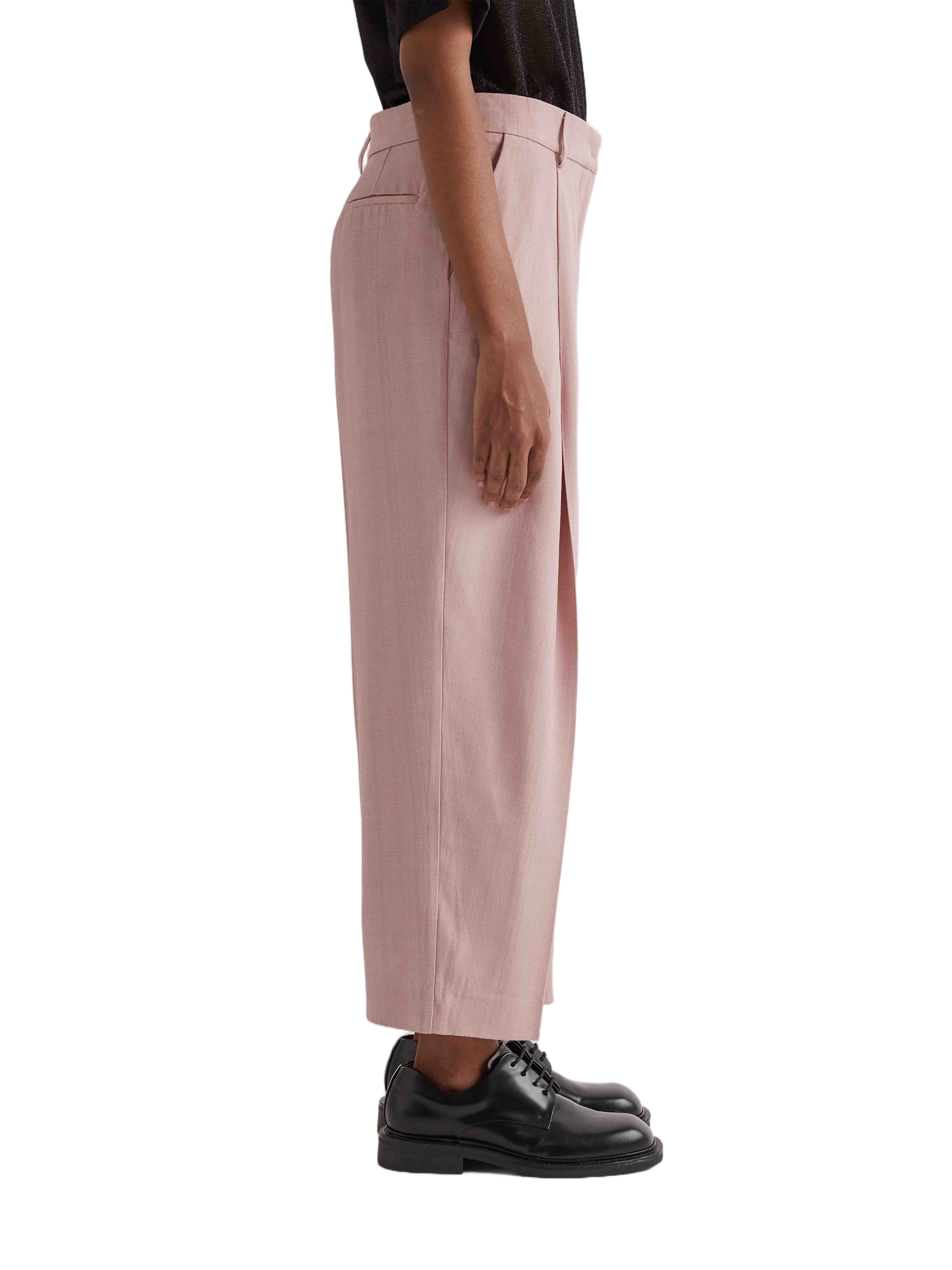 Pink Pantalone High-Waisted Viscose Trousers