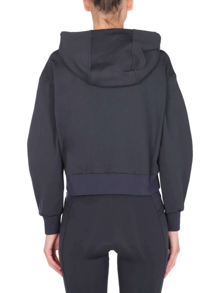 Cropped Scuba Sweatshirt With Bold Logo