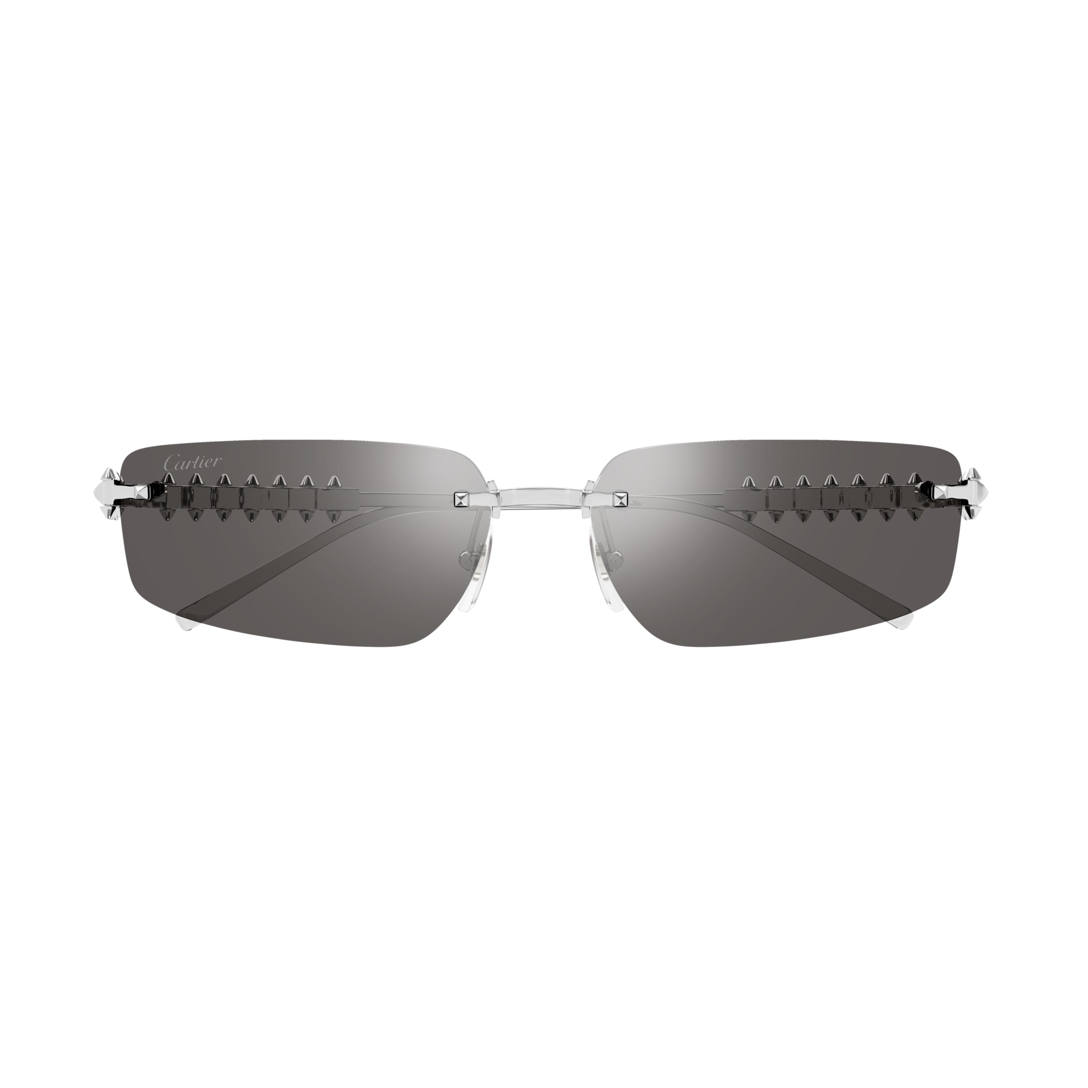 Ct0544s Rimless Sunglasses with Pyramid-Studded Temples