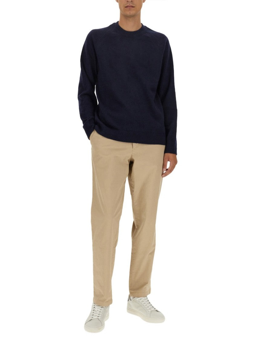Relaxed Fit Crew Neck Merino Wool Sweater