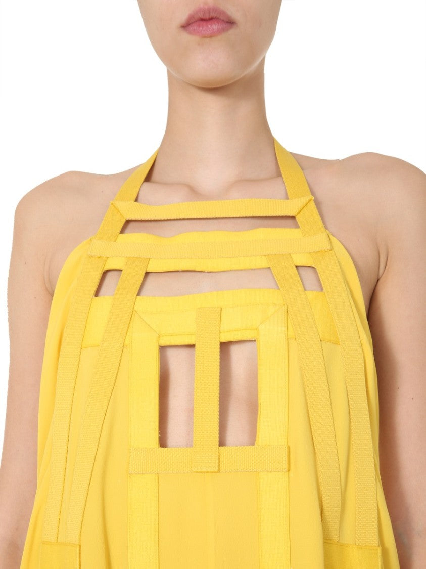Geometric Cut-Out Midi Dress