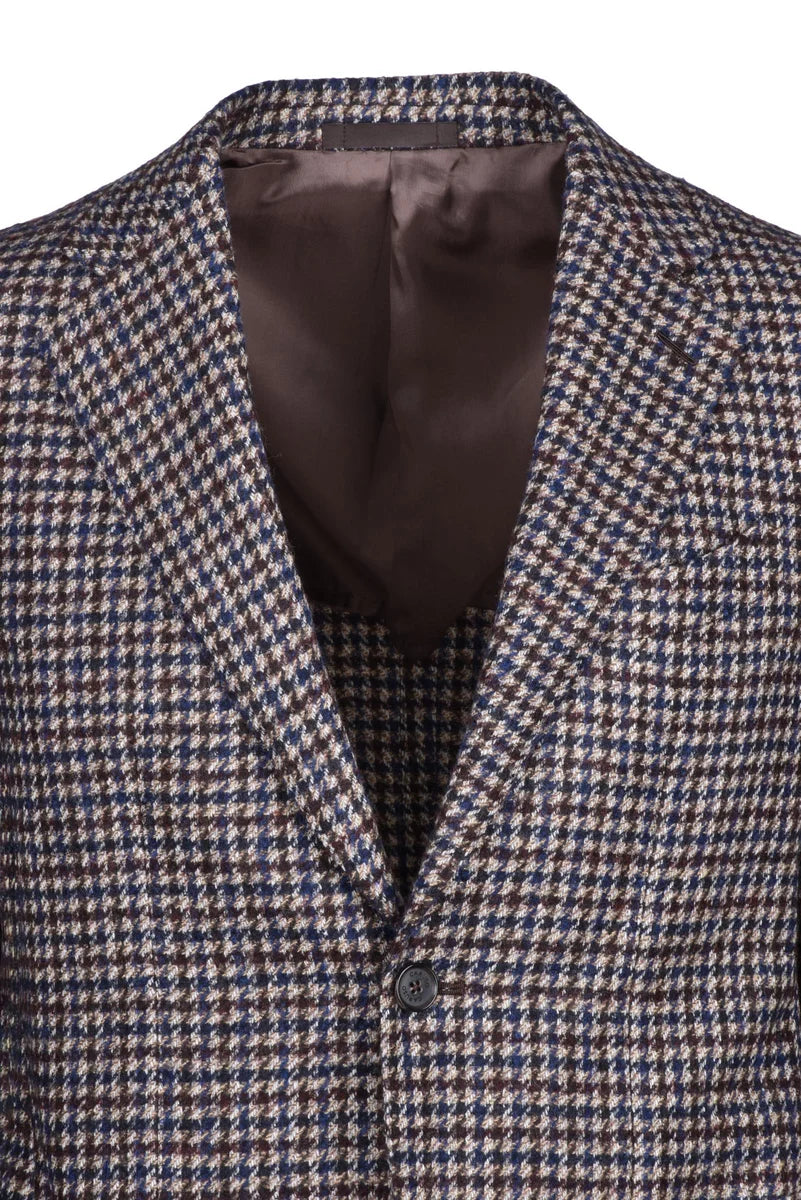 Wool Jacket - Blue/Brown