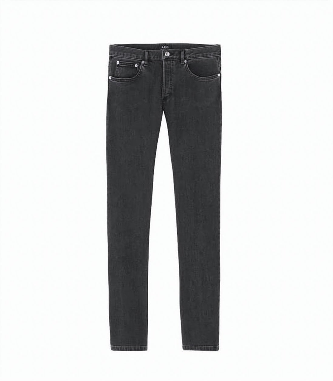 Washed Black Slim-Fit Denim Pants